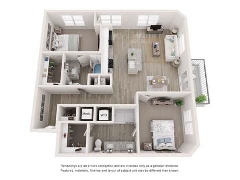 a 1 bedroom floor plan  villas at spring creek